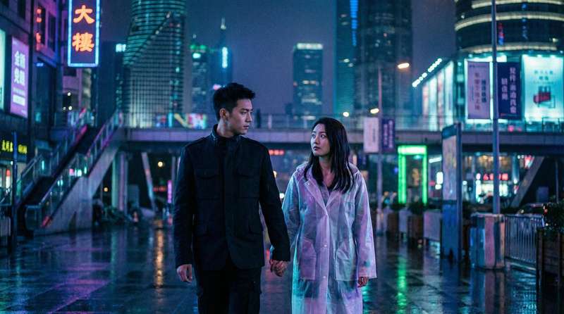 鸳鸯浴冰雪大世界夜景视频